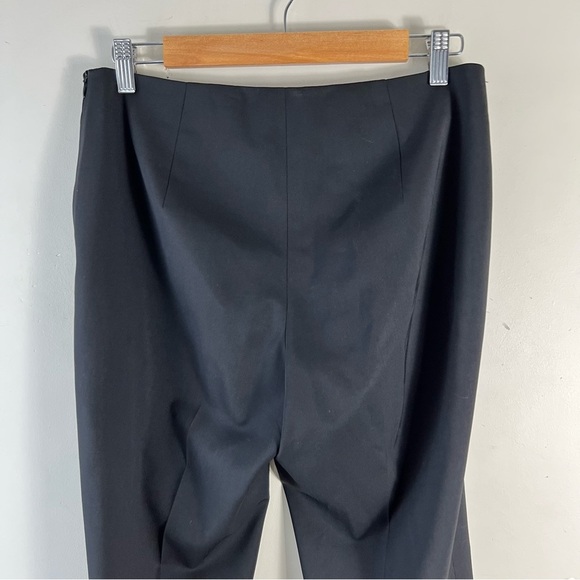 Lafayette 148 New York Pants Virgin Wool Trousers Black Side Zip Size 6 Office - Picture 8 of 11